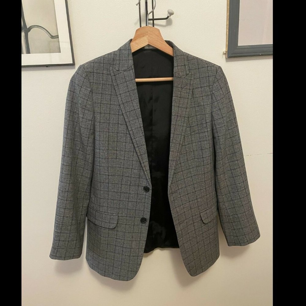 Clavin Klein Plaid Grey Blazer